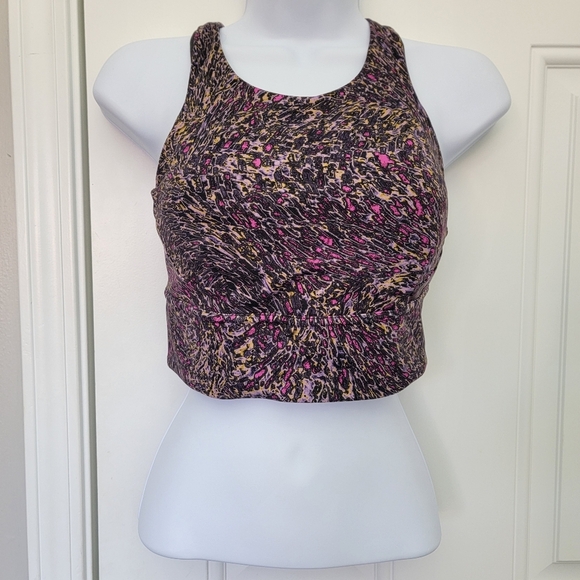Lululemon Wunder Train Long Line Bra Medium Support C/D Racerback Topography 8 - Picture 3 of 10